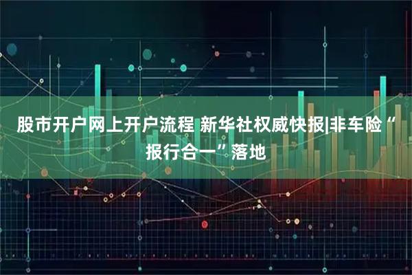 股市开户网上开户流程 新华社权威快报|非车险“报行合一”落地