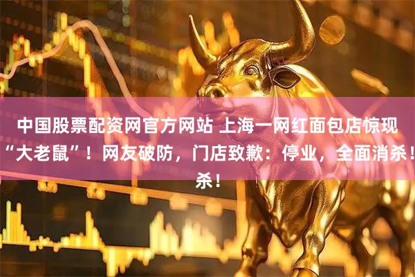 中国股票配资网官方网站 上海一网红面包店惊现“大老鼠”！网友破防，门店致歉：停业，全面消杀！